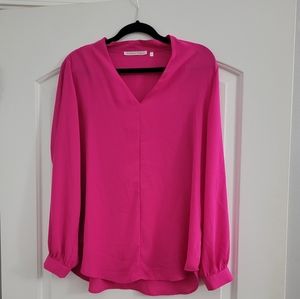 Like new.  Pink Violet & Claire Blouse